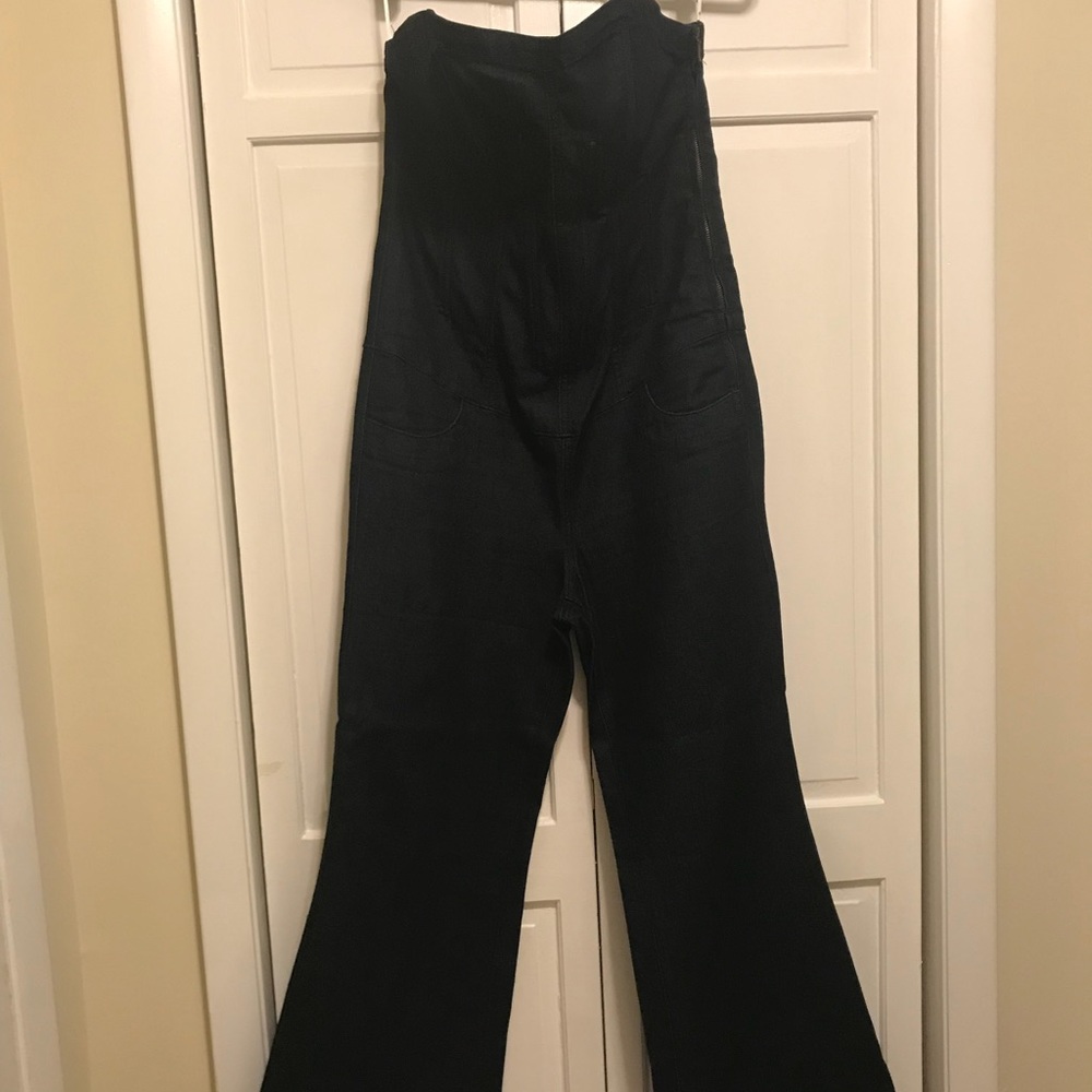 Jean strapless jumpsuit